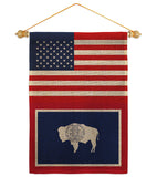 US Wyoming - States Americana Vertical Impressions Decorative Flags HG140813 Made In USA