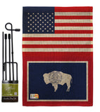 US Wyoming - States Americana Vertical Impressions Decorative Flags HG140813 Made In USA