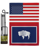 US Wyoming - States Americana Vertical Impressions Decorative Flags HG140813 Made In USA