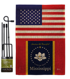US Mississippi - States Americana Vertical Impressions Decorative Flags HG140908 Made In USA