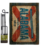 Alabama Vintage - States Americana Vertical Impressions Decorative Flags HG140945 Made In USA