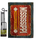 Mississippi Vintage - States Americana Vertical Impressions Decorative Flags HG140969 Made In USA
