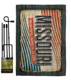 Missouri Vintage - States Americana Vertical Impressions Decorative Flags HG140970 Made In USA