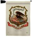 Coat of arms of Alabama - States Americana Vertical Impressions Decorative Flags HG141208 Made In USA