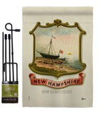 Coat of arms of New Hampshire - States Americana Vertical Impressions Decorative Flags HG141236 Made In USA