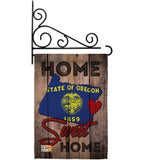 State Oregon Home Sweet Home - States Americana Vertical Impressions Decorative Flags HG191112 Made In USA