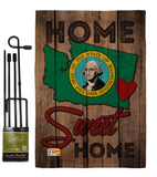 State Washington Home Sweet Home - States Americana Vertical Impressions Decorative Flags HG191113 Made In USA