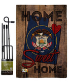 State Utah Home Sweet Home - States Americana Vertical Impressions Decorative Flags HG191116 Made In USA