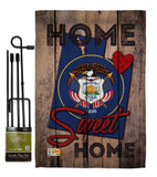 State Utah Home Sweet Home - States Americana Vertical Impressions Decorative Flags HG191116 Made In USA