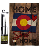 State Colorado Home Sweet Home - States Americana Vertical Impressions Decorative Flags HG191120 Made In USA