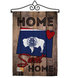 State Wyoming Home Sweet Home - States Americana Vertical Impressions Decorative Flags HG191121 Made In USA