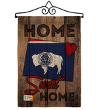 State Wyoming Home Sweet Home - States Americana Vertical Impressions Decorative Flags HG191121 Made In USA