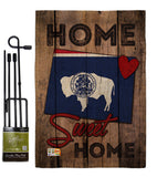 State Wyoming Home Sweet Home - States Americana Vertical Impressions Decorative Flags HG191121 Made In USA