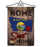 State Montana Home Sweet Home - States Americana Vertical Impressions Decorative Flags HG191122 Made In USA