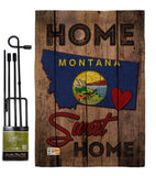 State Montana Home Sweet Home - States Americana Vertical Impressions Decorative Flags HG191122 Made In USA