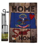 State North Dakota Home Sweet Home - States Americana Vertical Impressions Decorative Flags HG191123 Made In USA