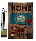 State South Dakota Home Sweet Home - States Americana Vertical Impressions Decorative Flags HG191124 Made In USA