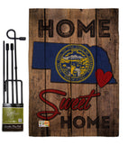 State Nebraska Home Sweet Home - States Americana Vertical Impressions Decorative Flags HG191125 Made In USA