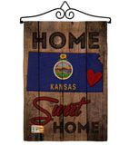 State Kansas Home Sweet Home - States Americana Vertical Impressions Decorative Flags HG191126 Made In USA