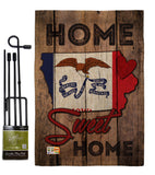 State Iowa Home Sweet Home - States Americana Vertical Impressions Decorative Flags HG191129 Made In USA