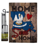 State Louisiana Home Sweet Home - States Americana Vertical Impressions Decorative Flags HG191130 Made In USA