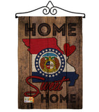 State Missouri Home Sweet Home - States Americana Vertical Impressions Decorative Flags HG191131 Made In USA