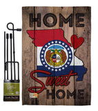 State Missouri Home Sweet Home - States Americana Vertical Impressions Decorative Flags HG191131 Made In USA