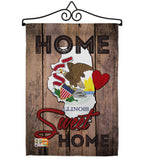 State Illinois Home Sweet Home - States Americana Vertical Impressions Decorative Flags HG191134 Made In USA