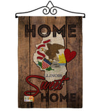 State Illinois Home Sweet Home - States Americana Vertical Impressions Decorative Flags HG191134 Made In USA