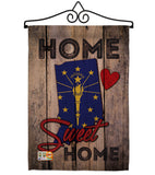 State Indiana Home Sweet Home - States Americana Vertical Impressions Decorative Flags HG191136 Made In USA