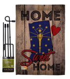 State Indiana Home Sweet Home - States Americana Vertical Impressions Decorative Flags HG191136 Made In USA