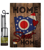 State Ohio Home Sweet Home - States Americana Vertical Impressions Decorative Flags HG191137 Made In USA