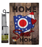 State Ohio Home Sweet Home - States Americana Vertical Impressions Decorative Flags HG191137 Made In USA