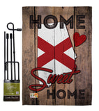 State Alabama Home Sweet Home - States Americana Vertical Impressions Decorative Flags HG191140 Made In USA