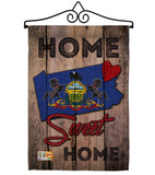 State Pennsylvania Home Sweet Home - States Americana Vertical Impressions Decorative Flags HG191147 Made In USA