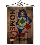 State Maine Home Sweet Home - States Americana Vertical Impressions Decorative Flags HG191148 Made In USA