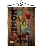 State Delaware Home Sweet Home - States Americana Vertical Impressions Decorative Flags HG191154 Made In USA