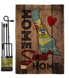 State Delaware Home Sweet Home - States Americana Vertical Impressions Decorative Flags HG191154 Made In USA