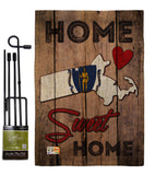 State Massachusetts Home Sweet Home - States Americana Vertical Impressions Decorative Flags HG191155 Made In USA