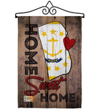 State Rhode Island Home Sweet Home - States Americana Vertical Impressions Decorative Flags HG191156 Made In USA