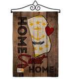 State Rhode Island Home Sweet Home - States Americana Vertical Impressions Decorative Flags HG191156 Made In USA