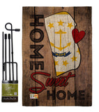 State Rhode Island Home Sweet Home - States Americana Vertical Impressions Decorative Flags HG191156 Made In USA