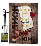 State Rhode Island Home Sweet Home - States Americana Vertical Impressions Decorative Flags HG191156 Made In USA