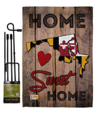 State Maryland Home Sweet Home - States Americana Vertical Impressions Decorative Flags HG191158 Made In USA