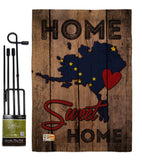 State Alaska Home Sweet Home - States Americana Vertical Impressions Decorative Flags HG191159 Made In USA