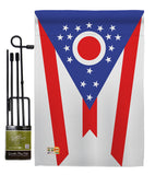 Ohio - States Americana Vertical Impressions Decorative Flags HG191536 Made In USA