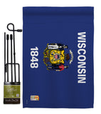 Wisconsin - States Americana Vertical Impressions Decorative Flags HG191550 Made In USA