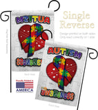 Autism Awareness - Support Inspirational Vertical Impressions Decorative Flags HG115085 Made In USA