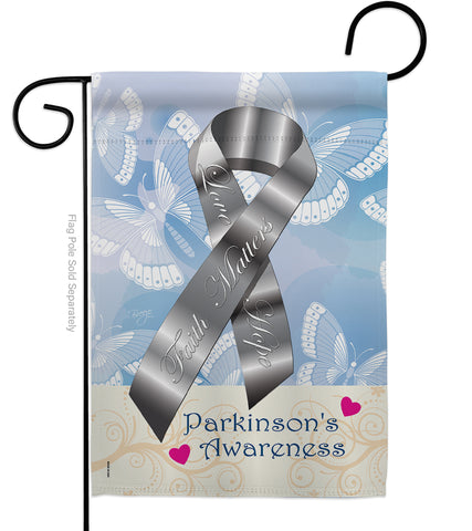 Parkinson's - Support Inspirational Vertical Impressions Decorative Flags HG115094 Made In USA