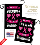 I'm A Pink Warrior - Support Inspirational Vertical Impressions Decorative Flags HG115140 Made In USA